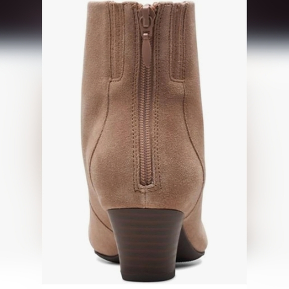Clarks Women's Teresa praline suede low heel ankle Boots size 11 brand new - Picture 5 of 9